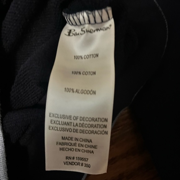 BEN SHERMAN BLUE COLOURBLOCK SWEATSHIRT - Picture 4 of 6